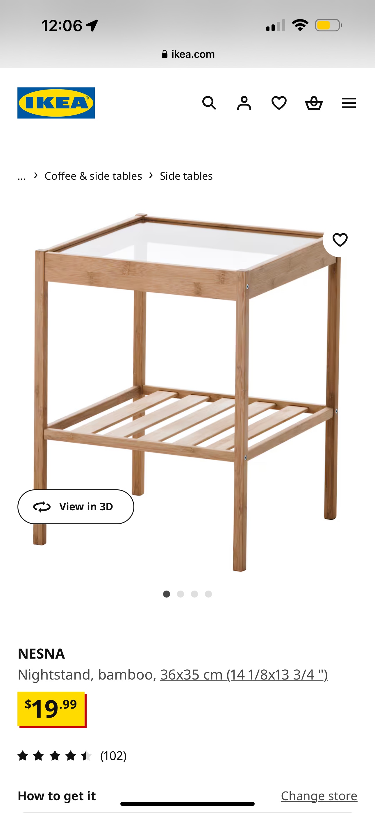 IKEA NESNA Nightstand