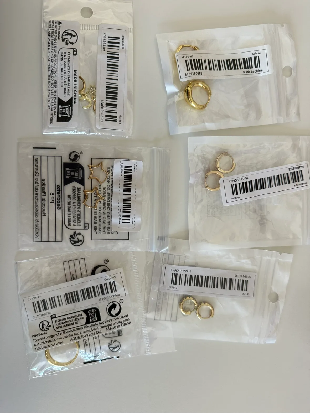Gold Hoop Earrings + Ring thumbnail
