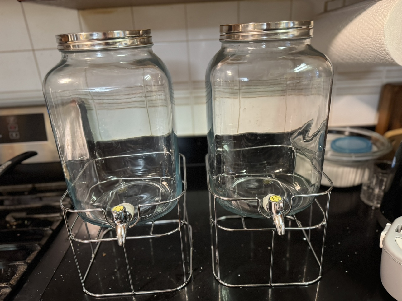 Glass Beverage Dispensers with Metal Stands - photo 5