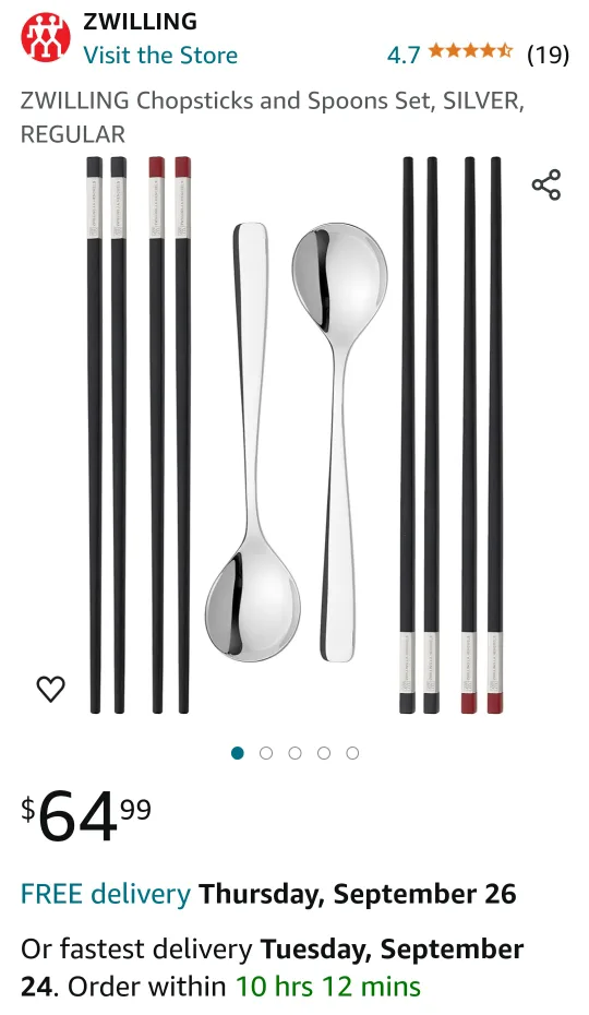[NEW]Zwilling Chopsticks and Spoons Set thumbnail