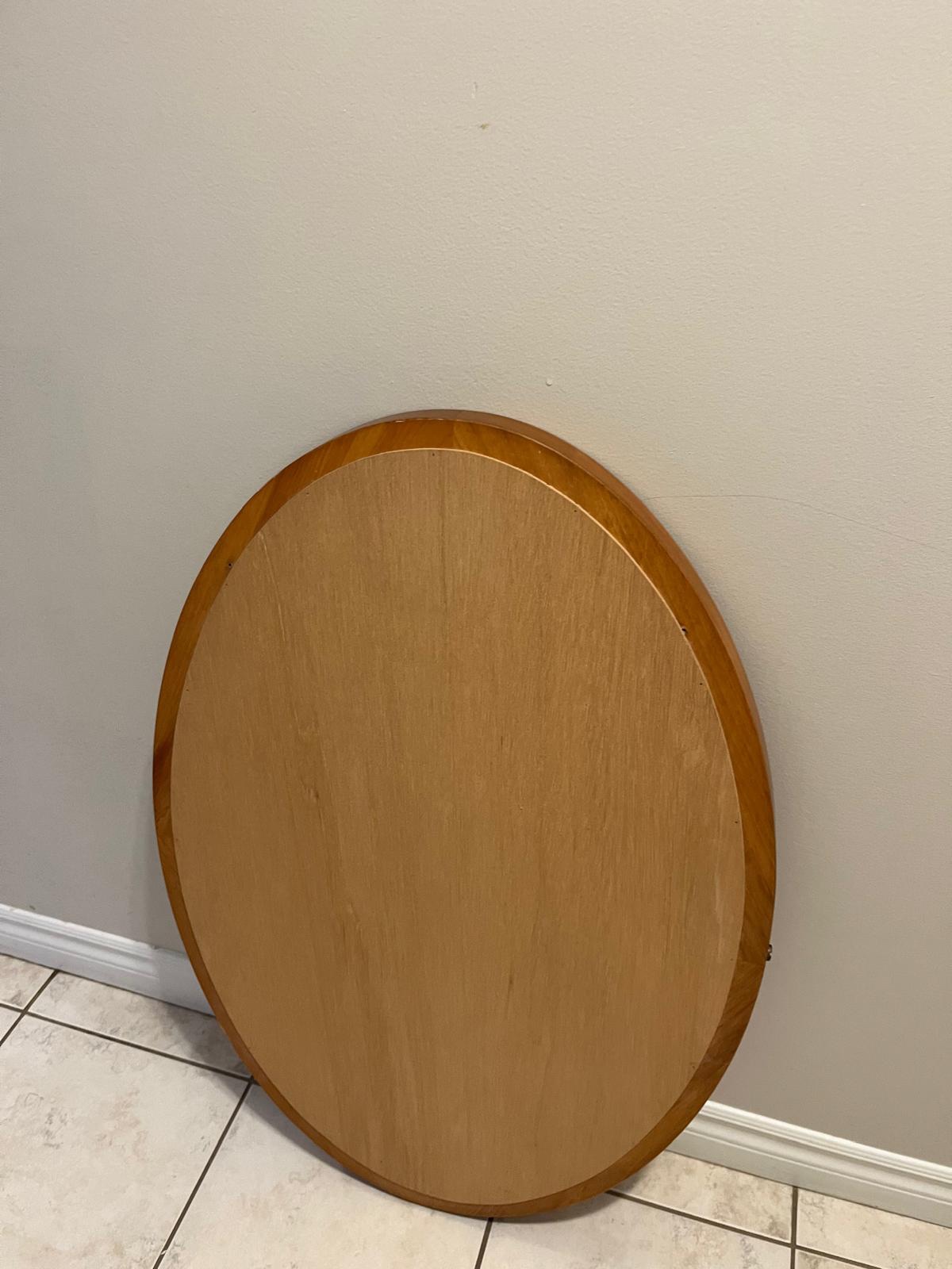 Oval Wooden Framed Mirror - photo 2