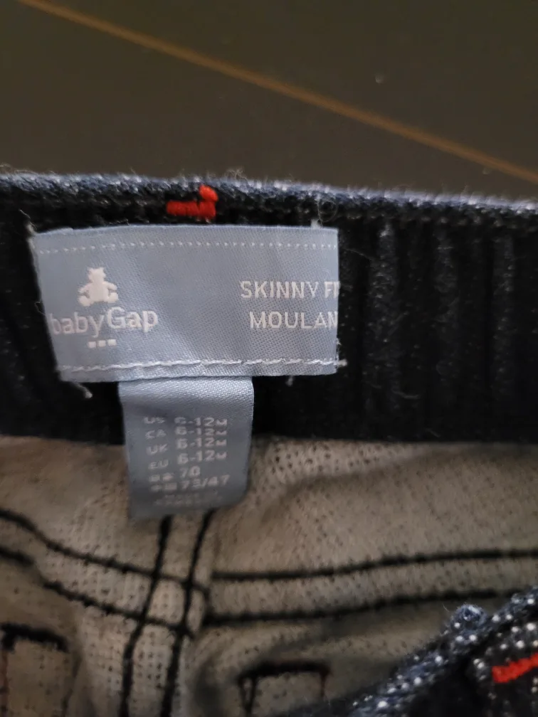 Baby Gap Skinny Fit Jeans Size 6-12 Months image indicator(3)