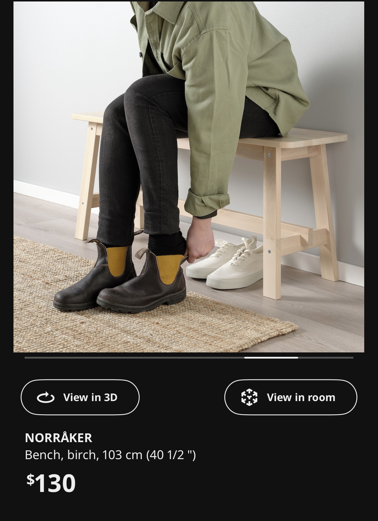 IKEA NORRÅKER Bench - photo 4