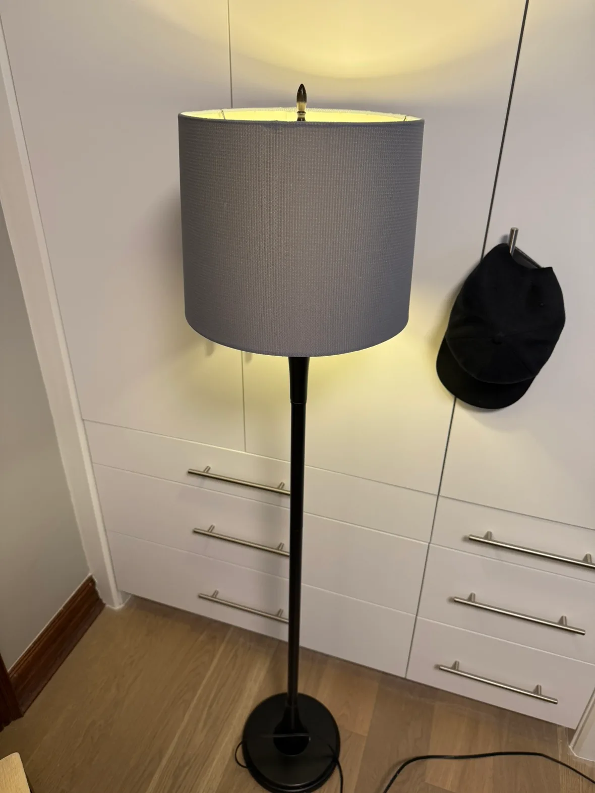 Floor lamp with grey shade image indicator(2)