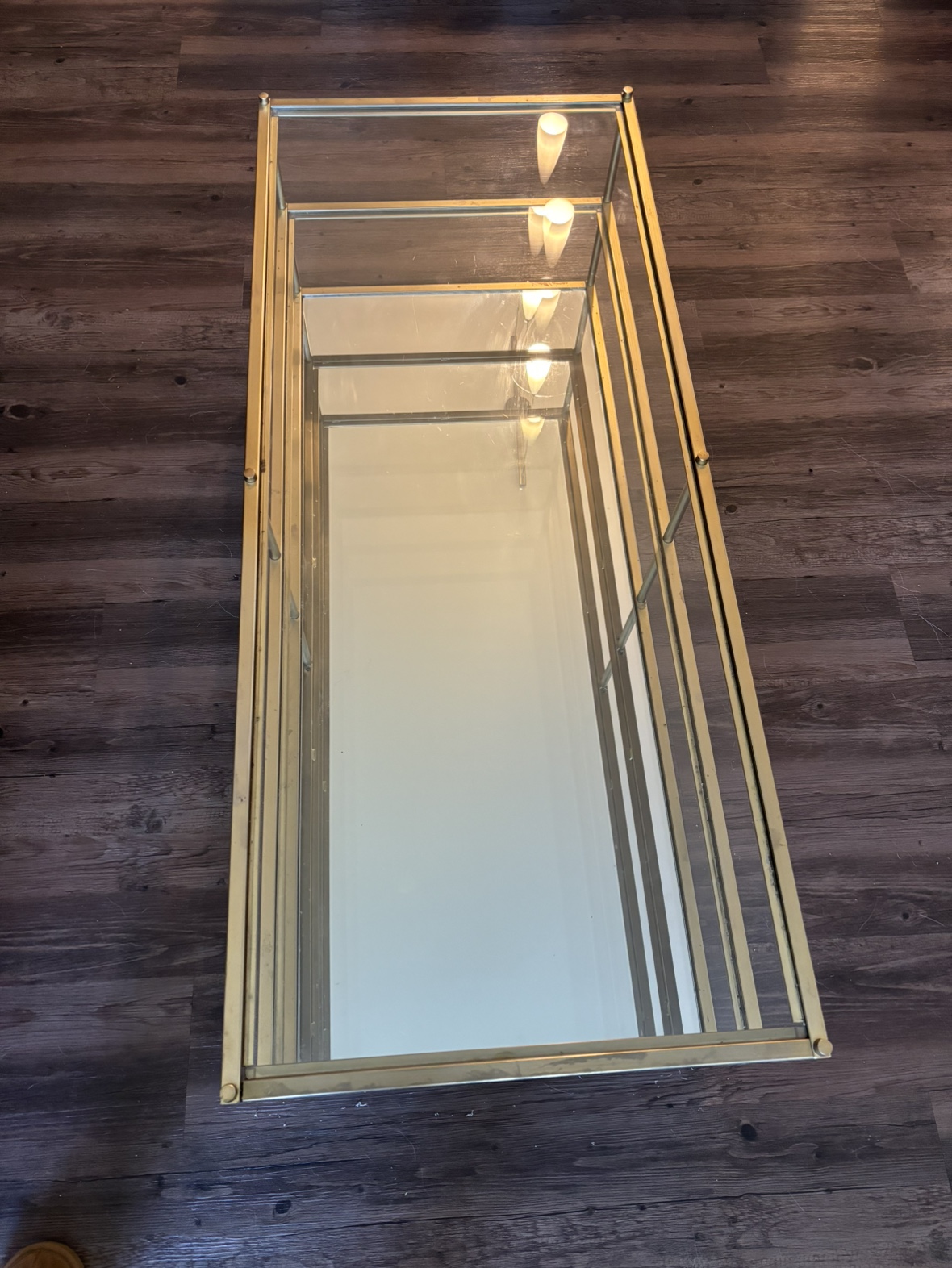 West Elm Gold Glass Coffee Table - photo 5