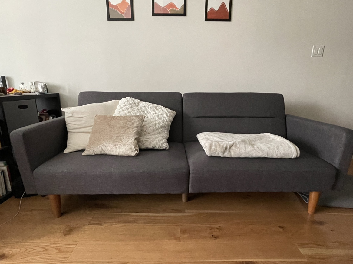 Grey Futon Sofa