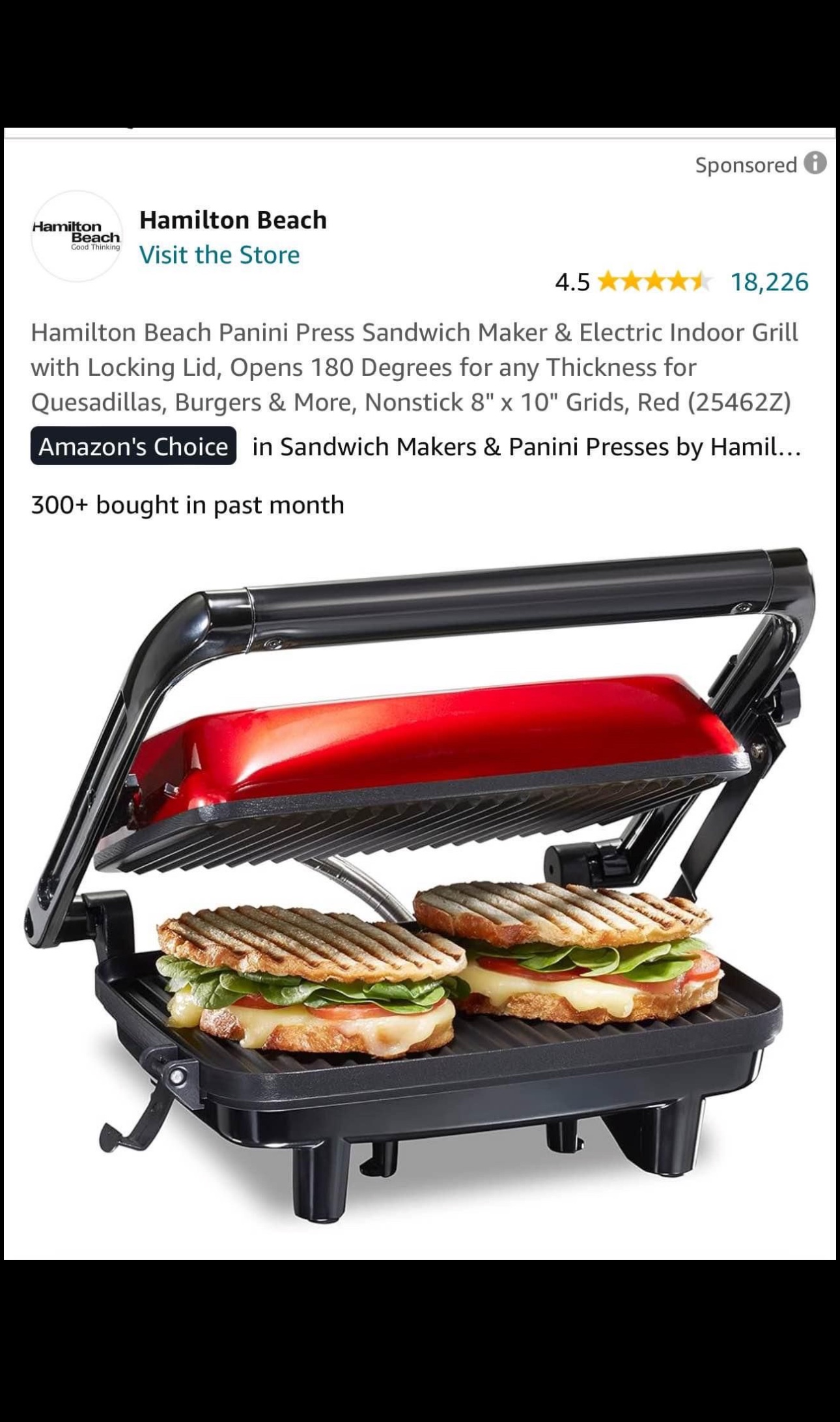 Hamilton Beach Panini Press - photo 3