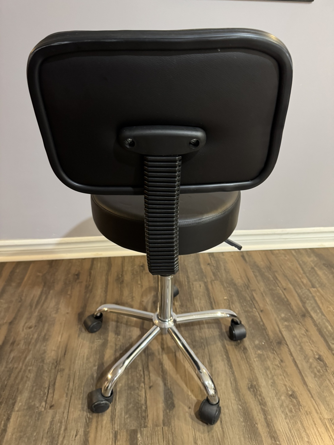 Black Rolling Chair with Backrest - photo 2
