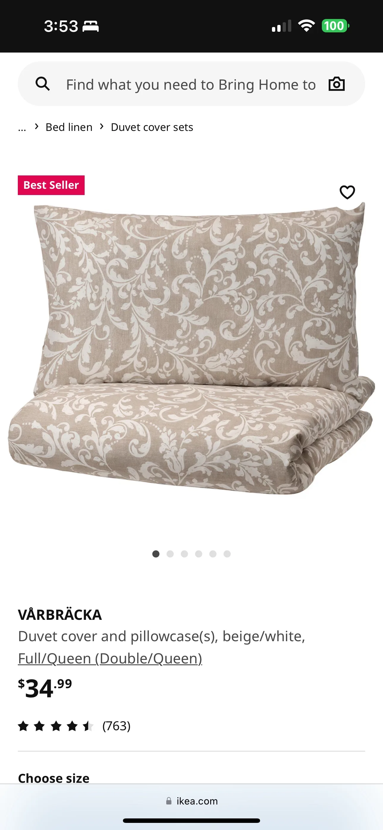 IKEA Värbräcka Duvet Cover thumbnail