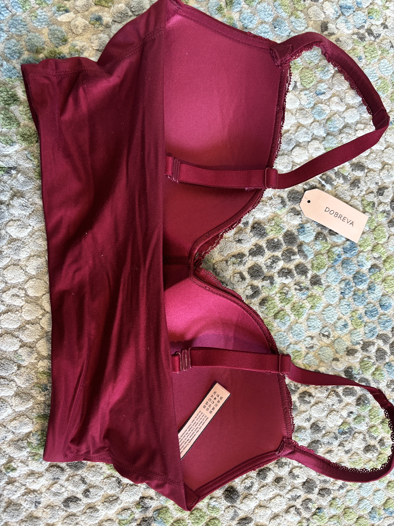 Dobdeva Burgundy Lace Bra - photo 2