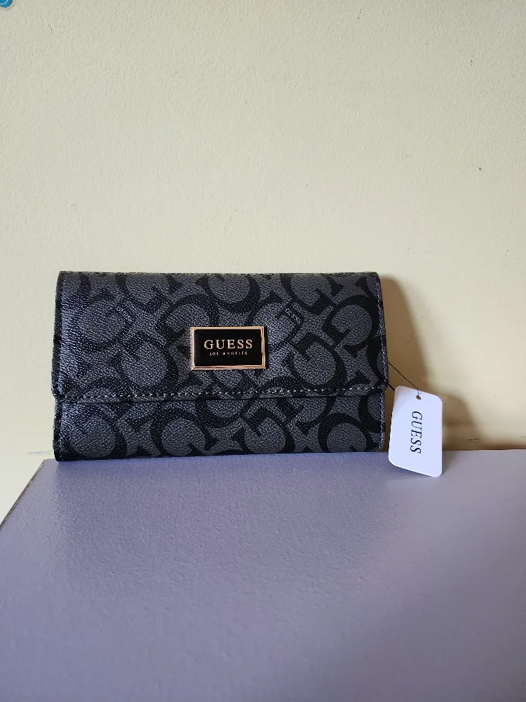 Guess Logo Wallet Authentic - Black thumbnail