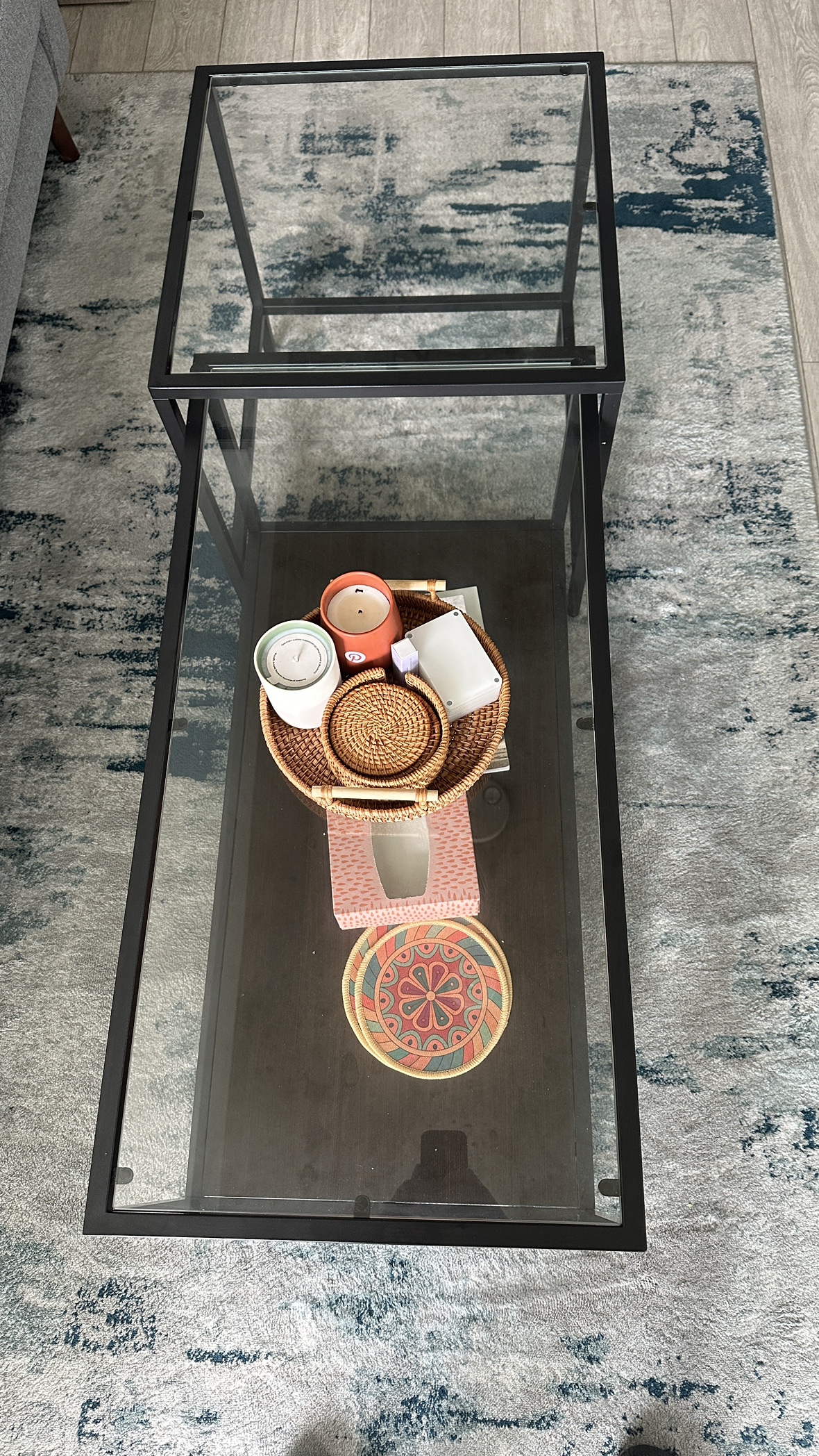Glass Top Coffee Table Set - photo 3