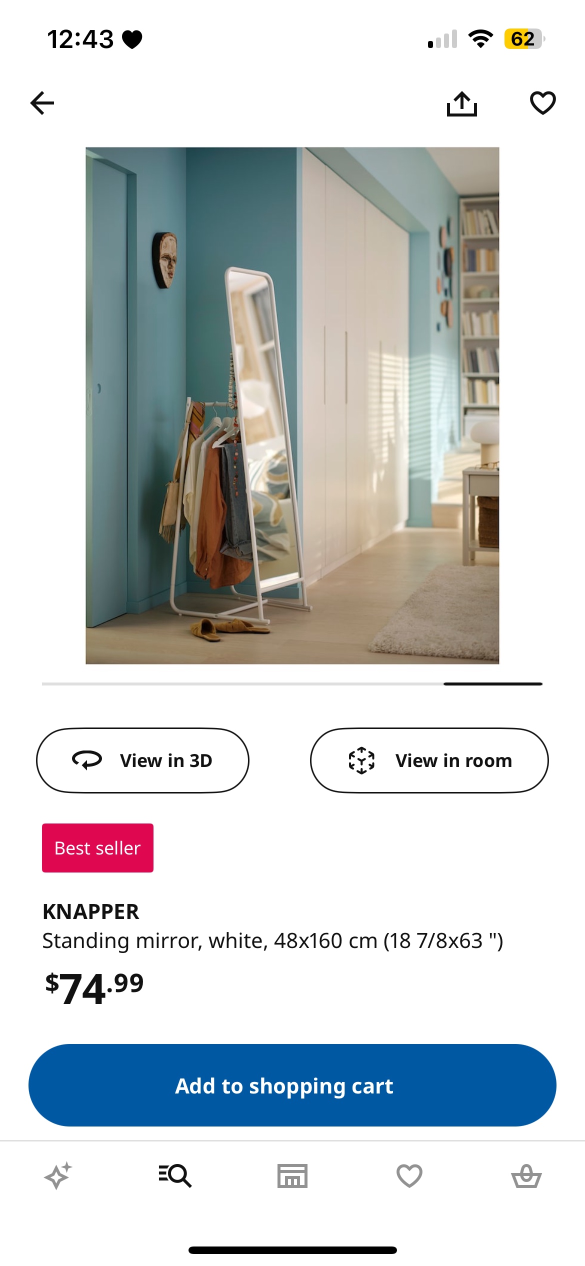 IKEA KNAPPER Full Length Mirror - photo 4