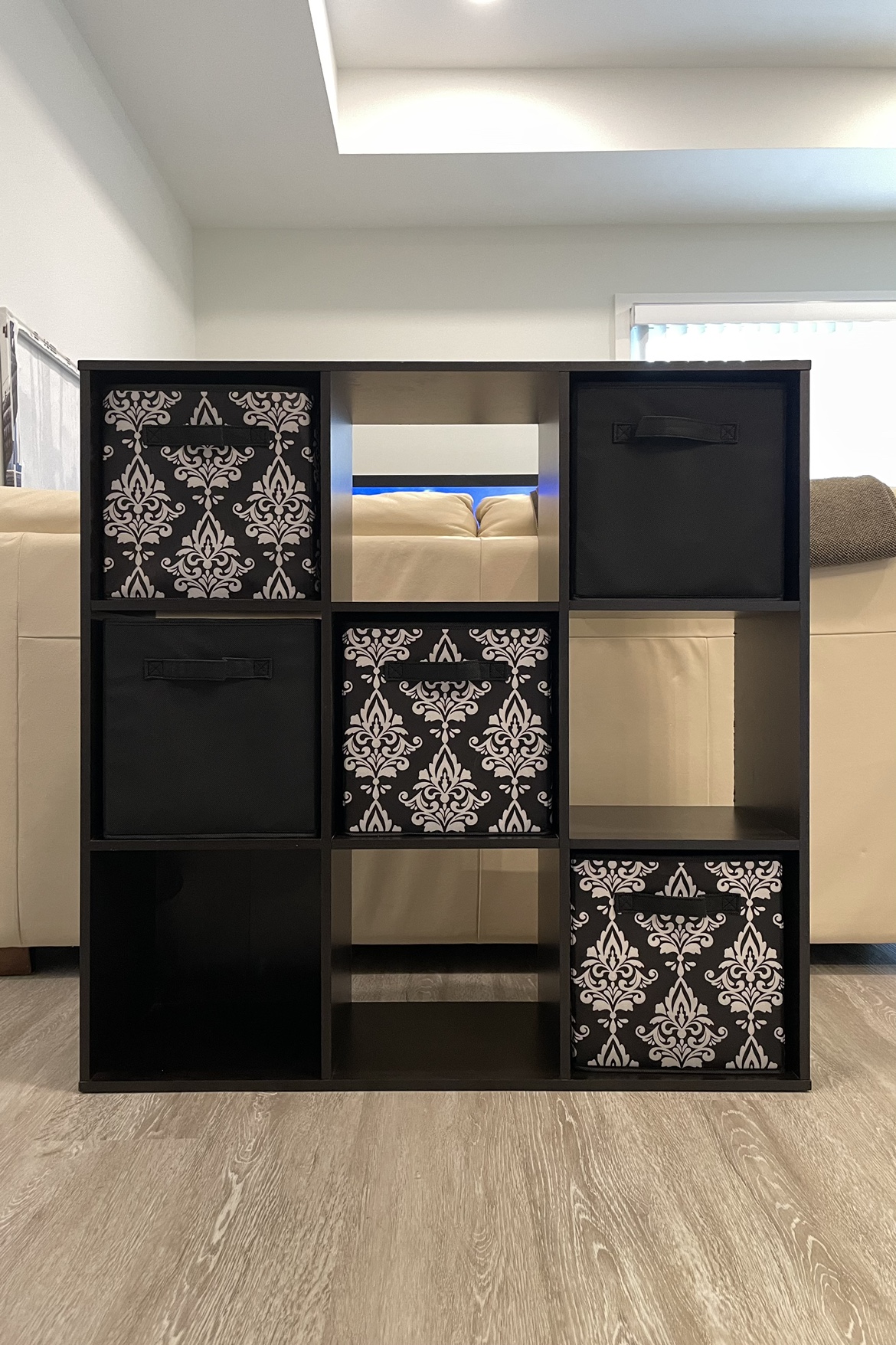 Black Cube Storage Shelf