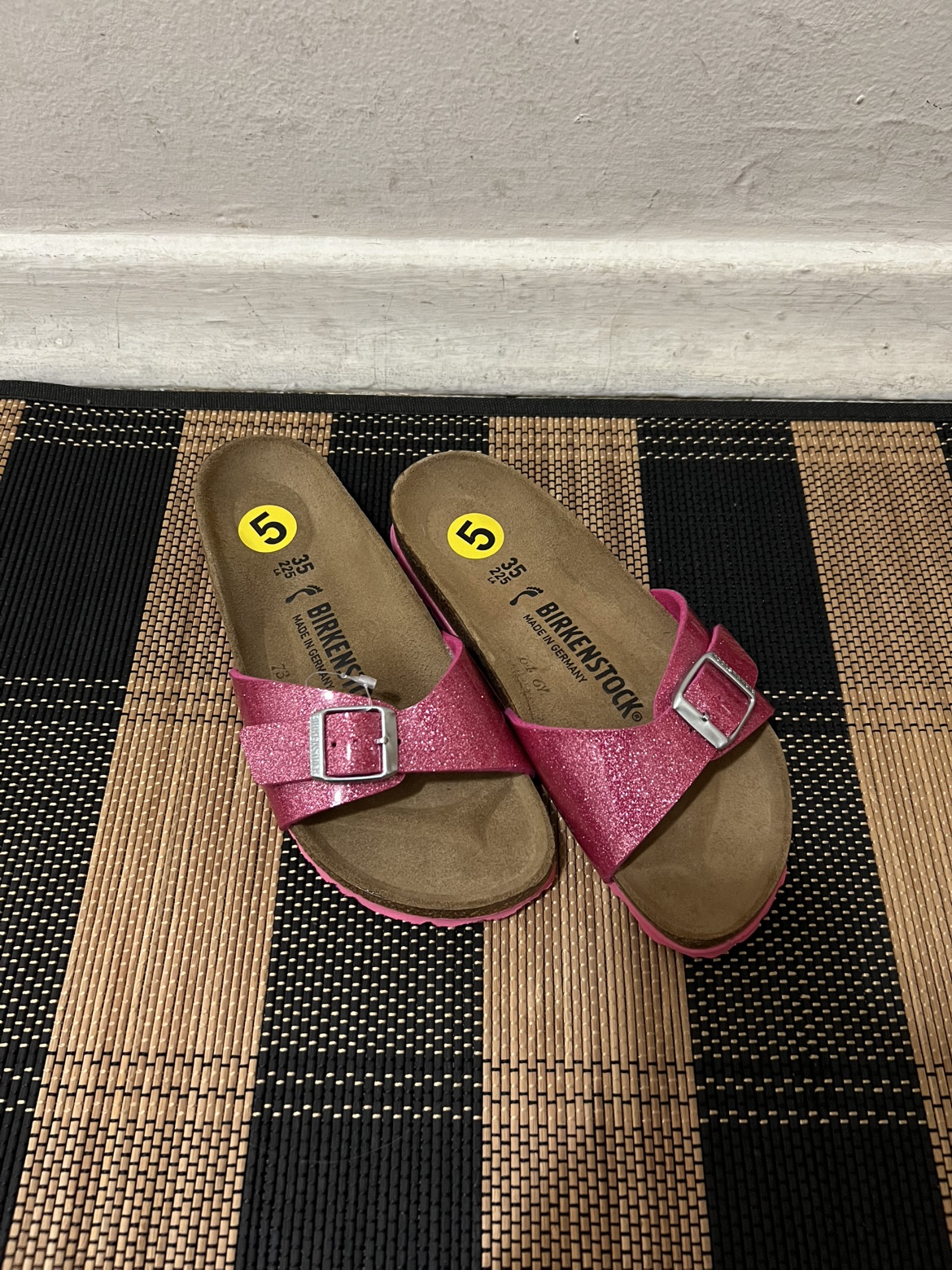 Birkenstock Pink Glitter Sandals