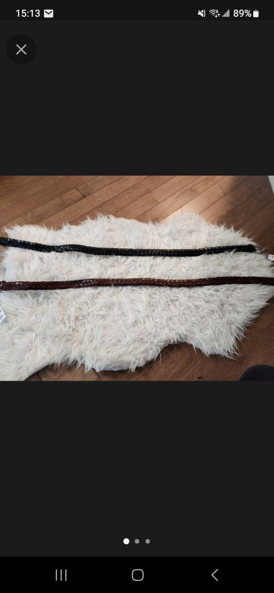 2 Pair of Uniqlo Braided Leather Belt