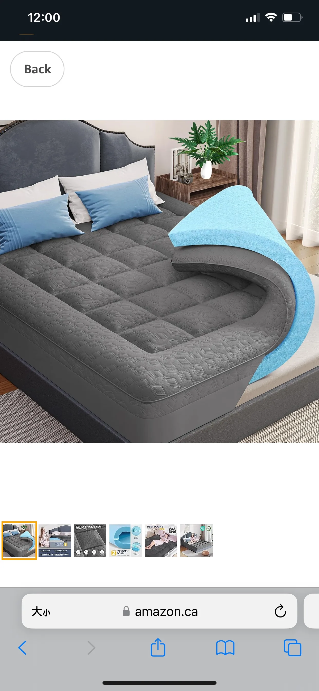Brand new unboxed Mattress Topper Queen Size, Dual Layer thumbnail