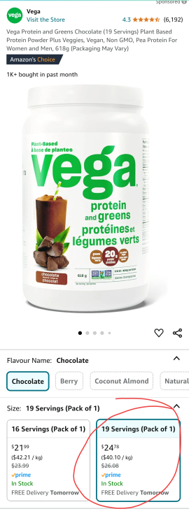 Vega Protein and Greens Chocolate Powder 618g