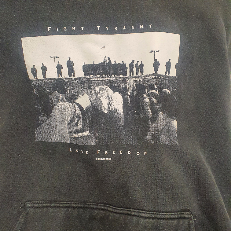BERLIN WALL 1989 / Fight Tyranny Love Freedom Graphic Hoodie