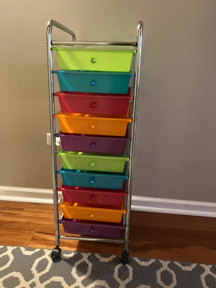 Rainbow Rolling Cart with 10 Drawers thumbnail