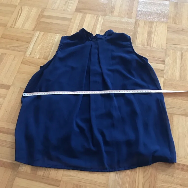 Navy Blue Sleeveless Blouse - Medium image indicator(5)