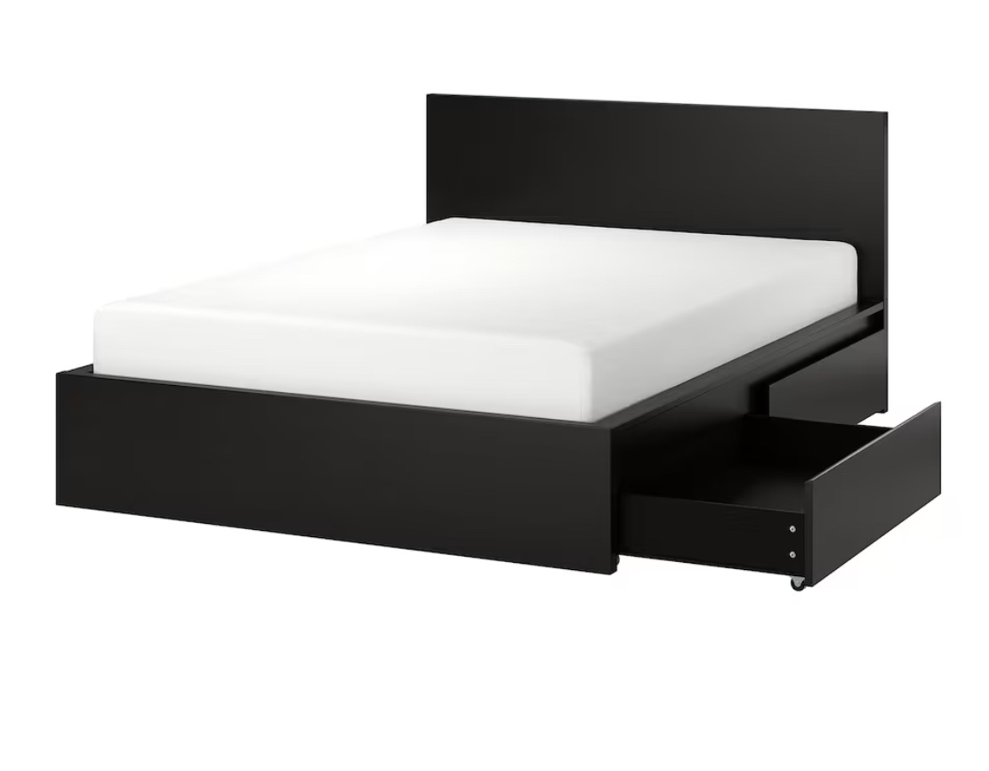 Queen Size Bed Frame with Storage