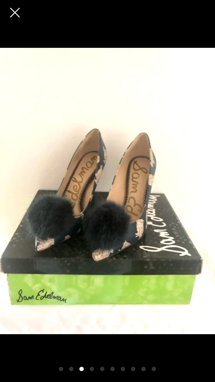 Sam Edelman Sheep Print Heels, Size 7.5 NEW image indicator(6)