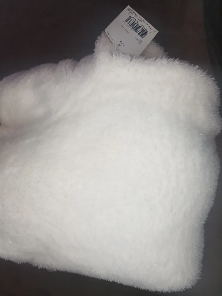 NEW White faux fur white hoodie image indicator(5)