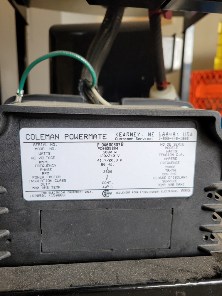 Coleman Powermate 5000 Watt Generator | Karrot