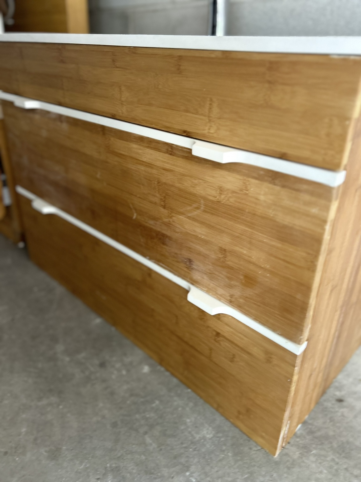 31.5” Teak wood modern floating bathroom vanity - photo 5