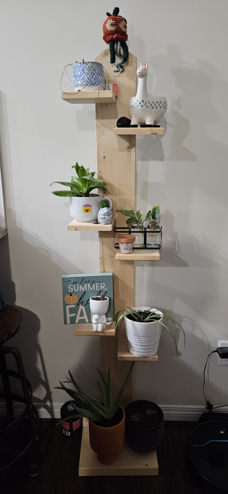Handmade Wooden Plant Stand - photo 2