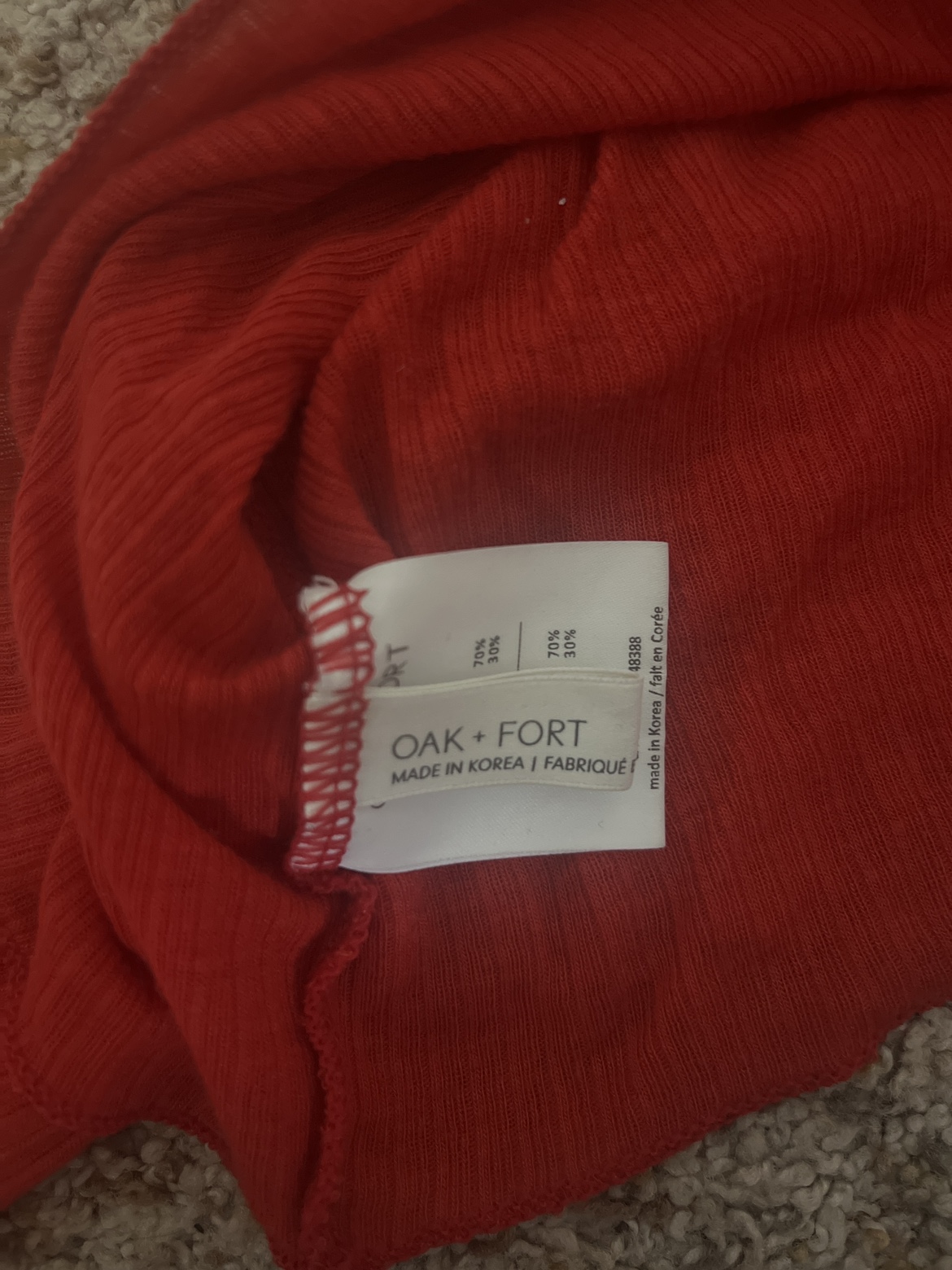 Oak + Fort Red Turtleneck Top - photo 3