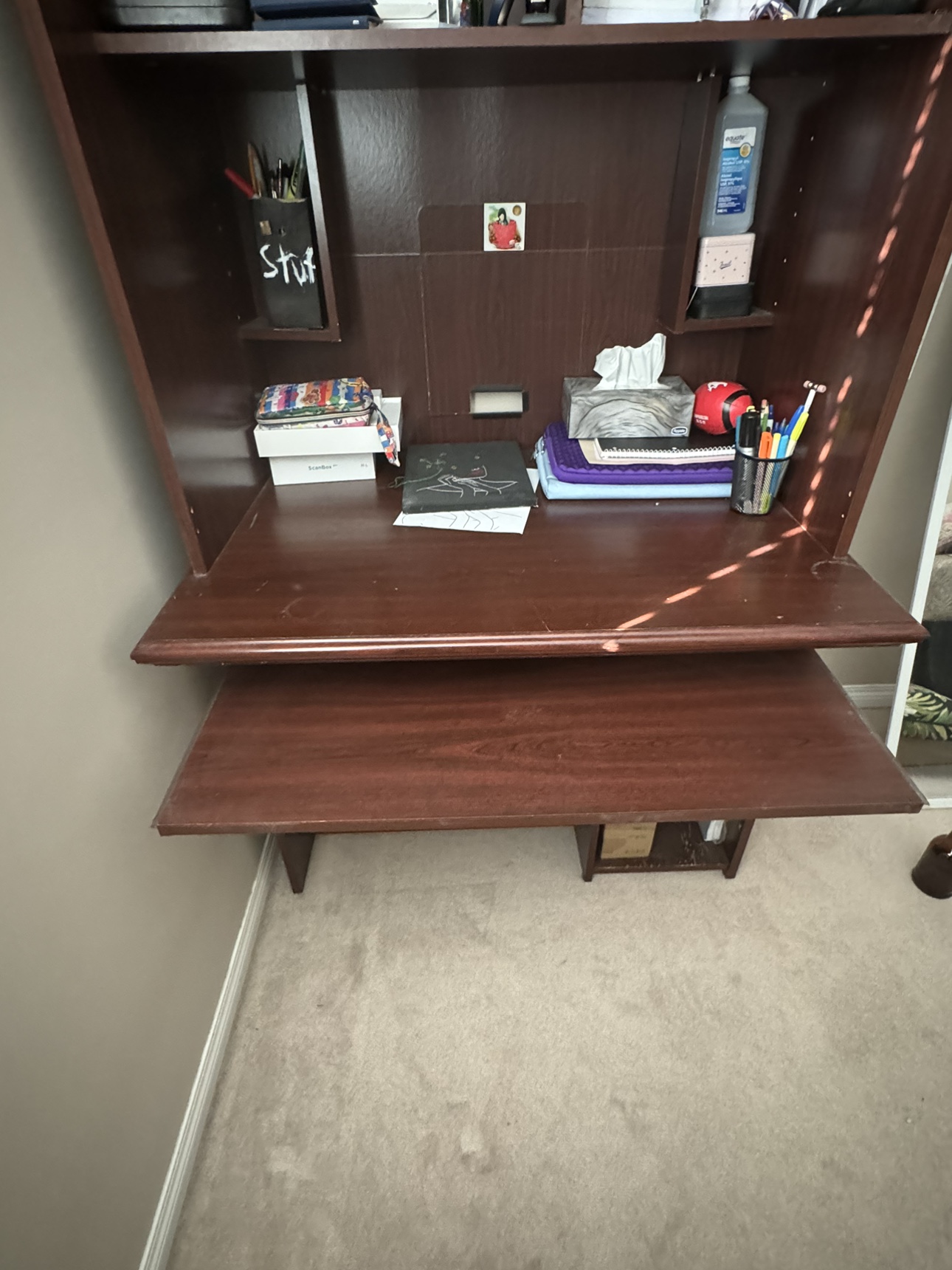 Wooden Desk with Hutch - photo 3
