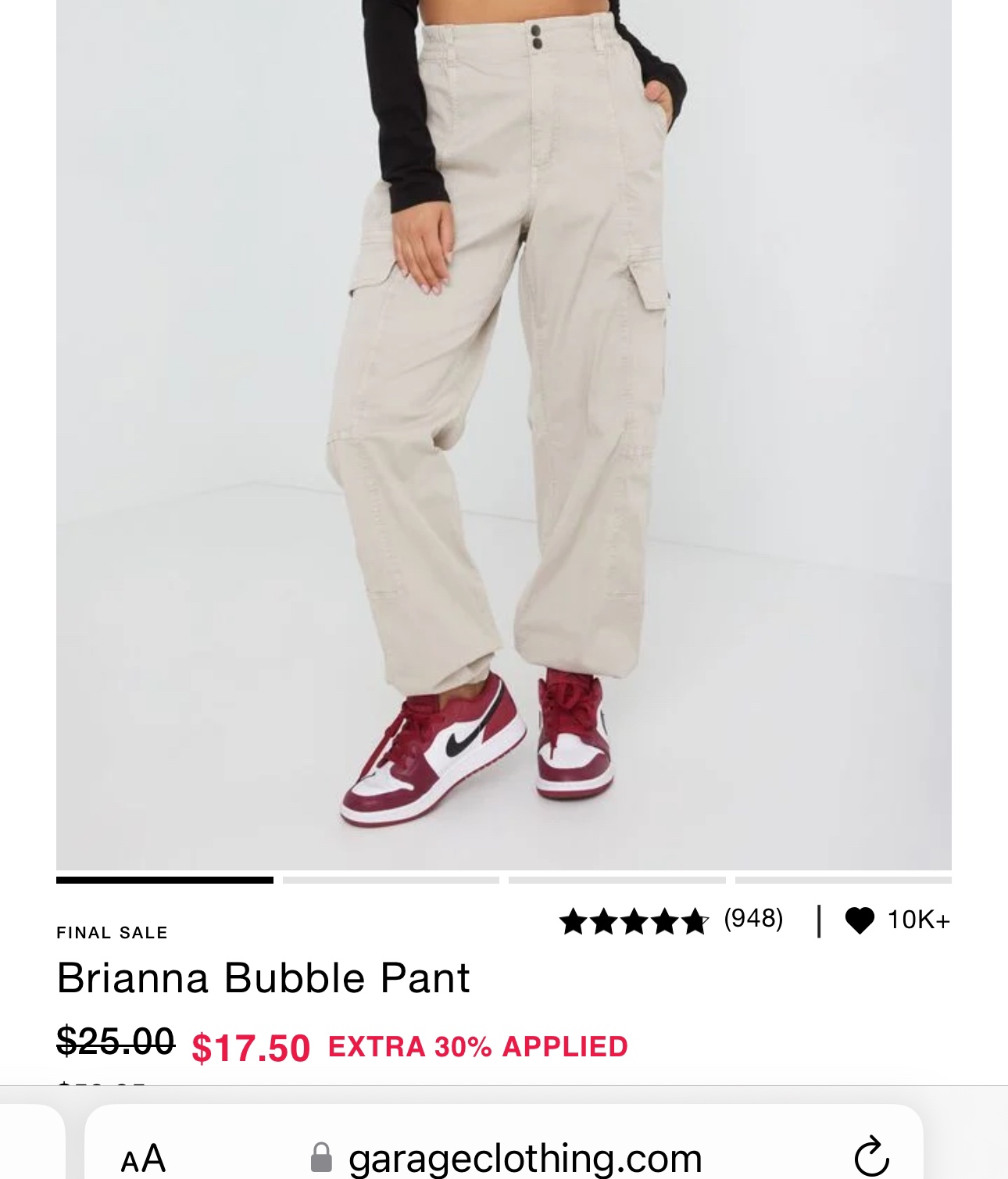 Garage Black Cargo Pants - photo 3