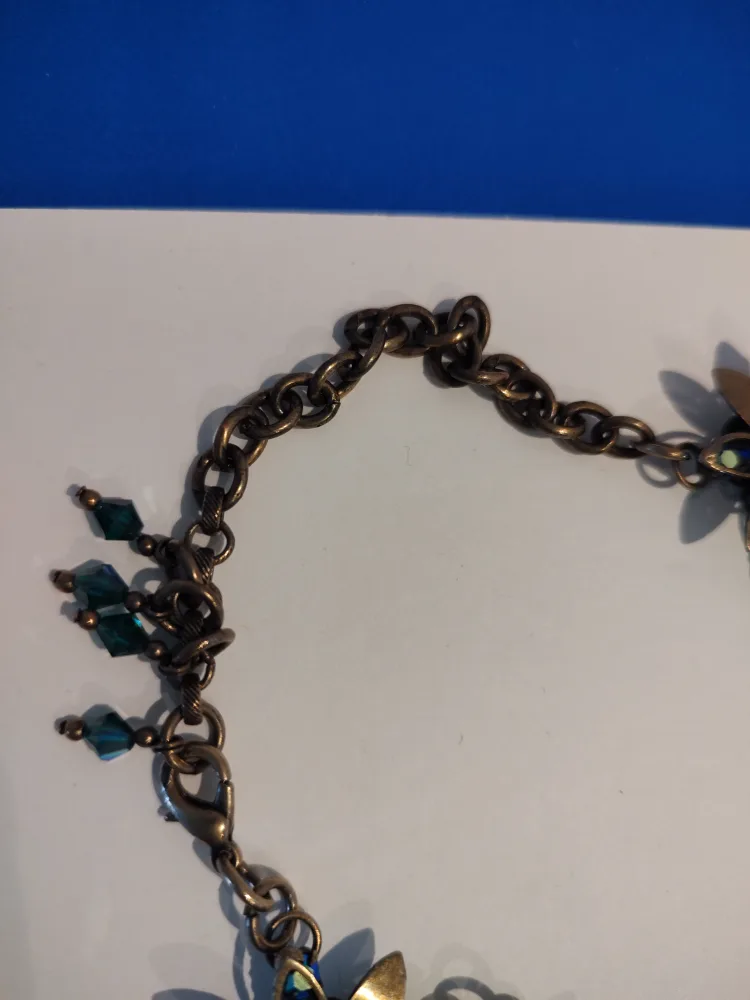 Vintage Danny Pollack Gold Tone Flower Necklace image indicator(3)