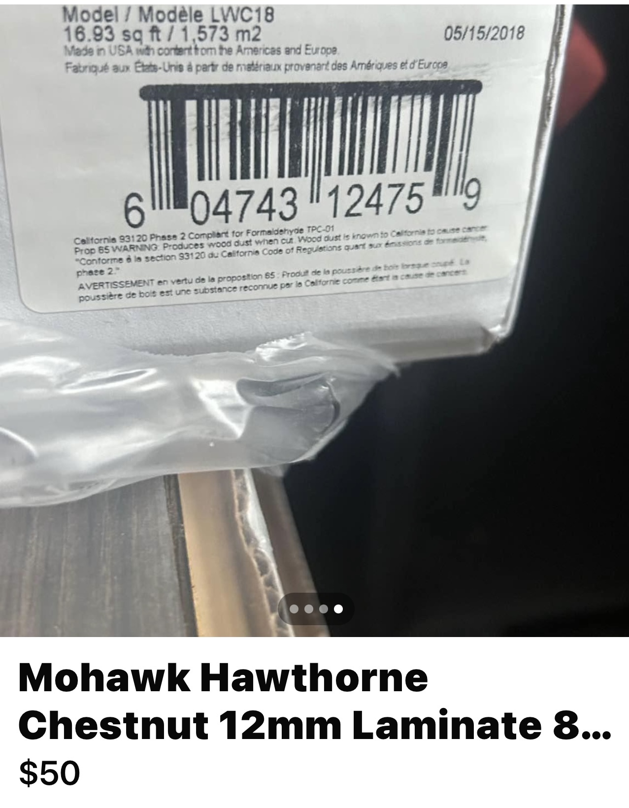 Mohawk Hawthorne Chestnut 12mm Laminate Flooring - 84 sq ft