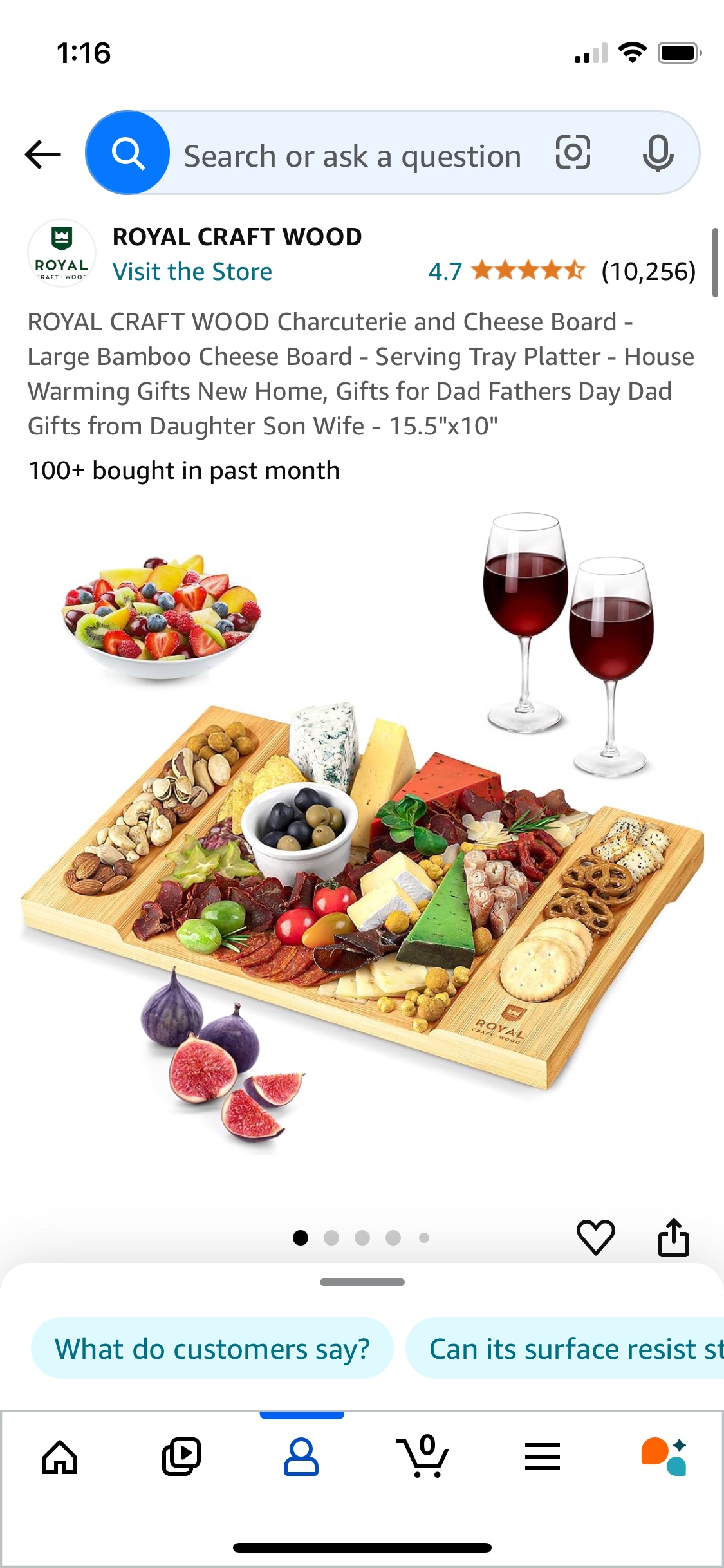 ROYAL CRAFT WOOD Charcuterie and Cheese Board - photo 3