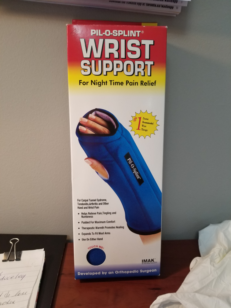 Pil-O-Splint Wrist Support for Night Time Pain Relief