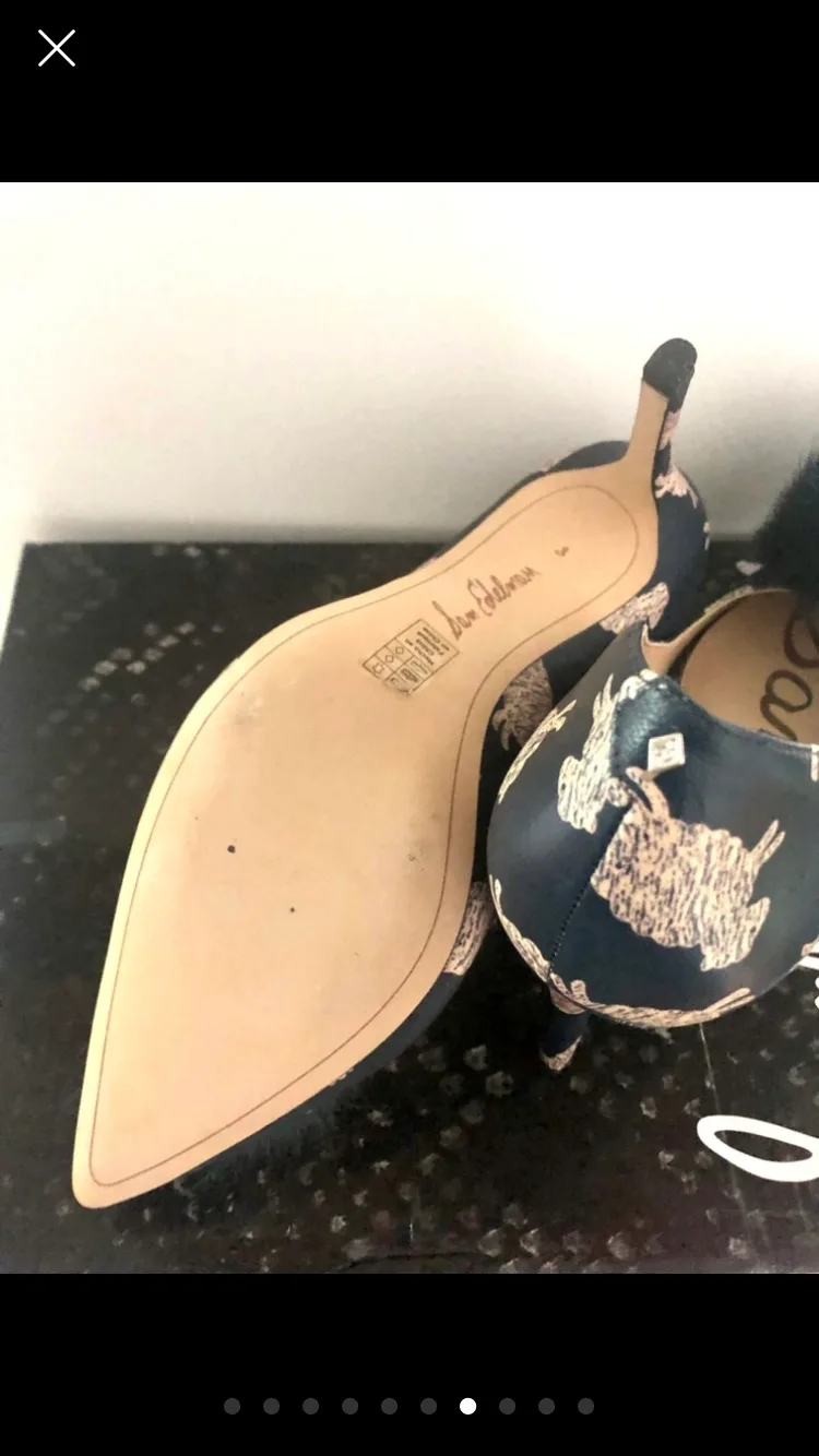 Sam Edelman Sheep Print Heels, Size 7.5 NEW image indicator(9)