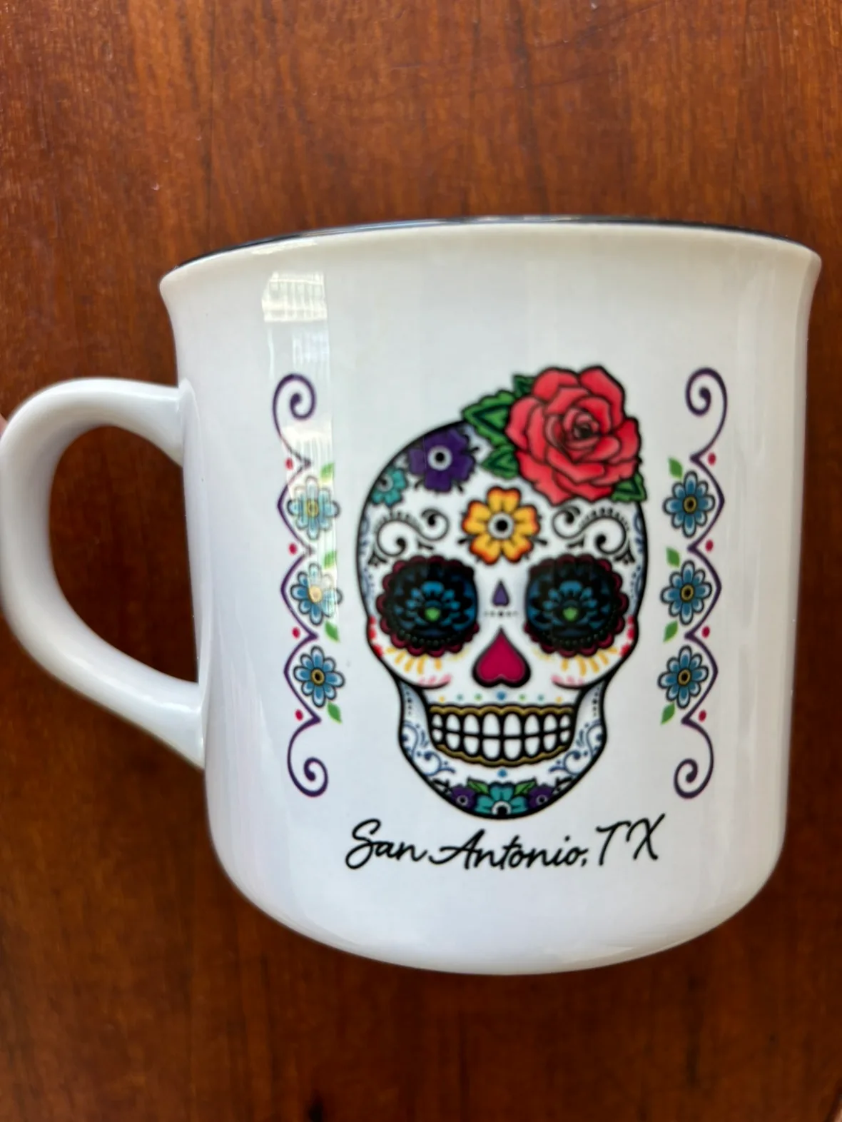 Dia de Los Muertos enamel mug Brand New image indicator(2)
