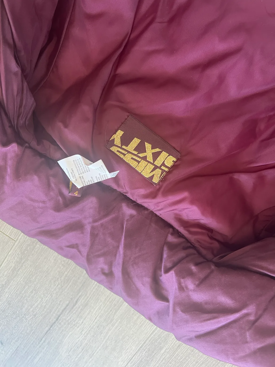 Miss Sixty Burgundy Puffer Jacket Size 4 Years image indicator(9)