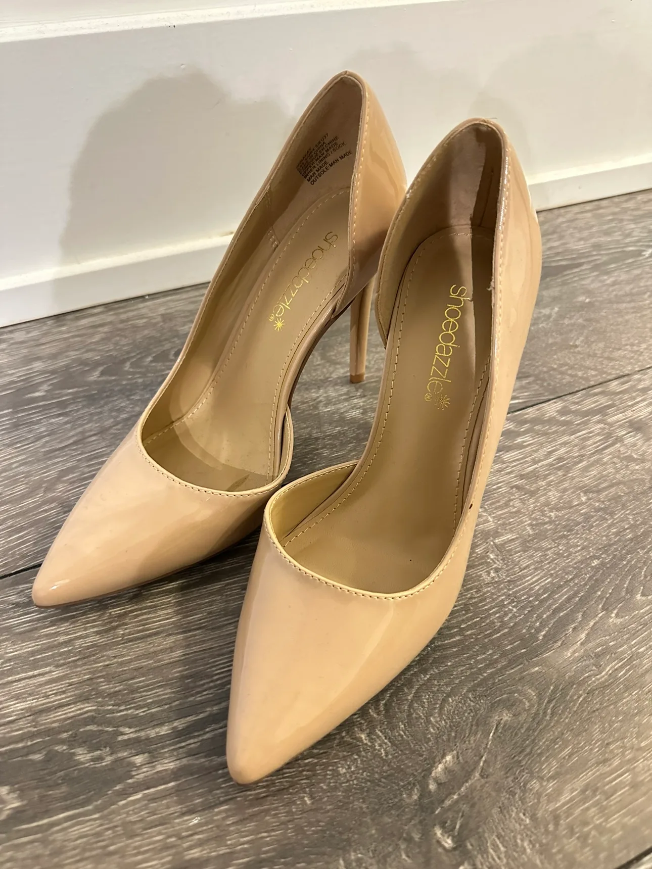 Pointed Toe Heels - Beige thumbnail