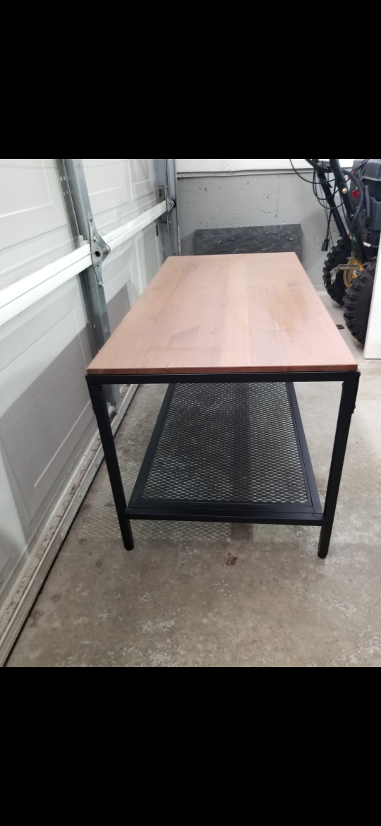 Black Metal and Wood Coffee Table - photo 2