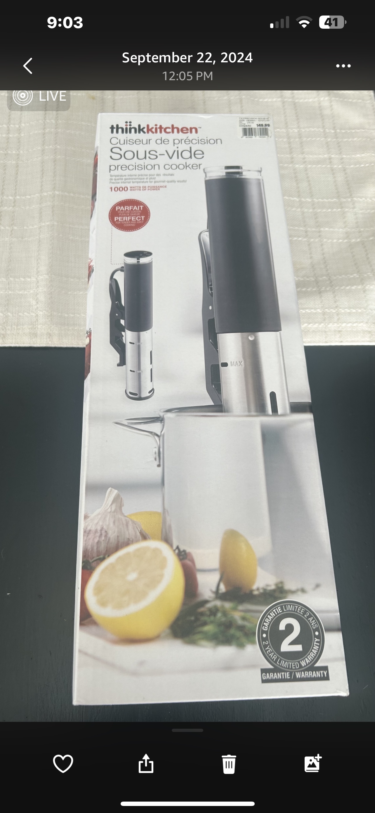 Think Kitchen Precision Sous Vide used once.    Cooker - photo 3