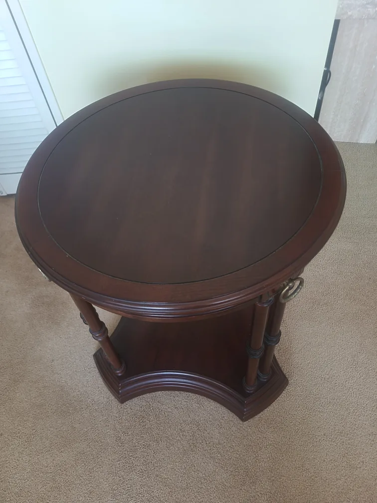 Classic round end table. image indicator(3)