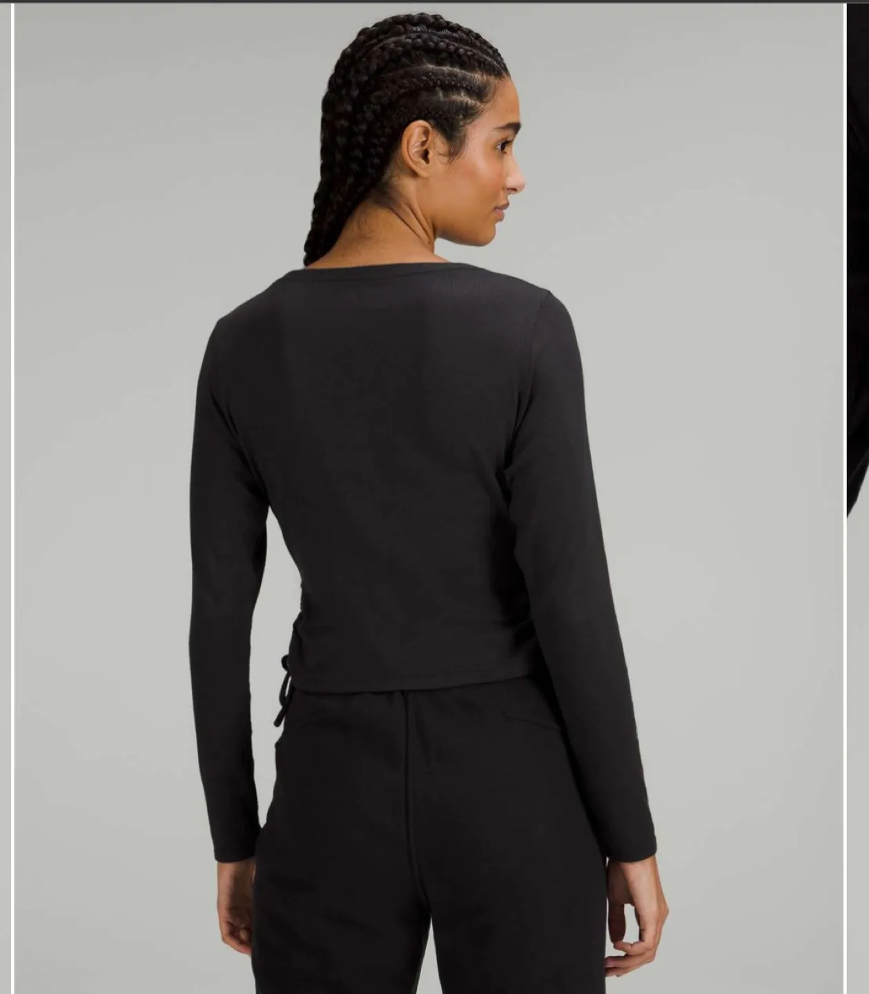 Lululemon Side-Cinch Ribbed Cardigan - size 6 image indicator(2)