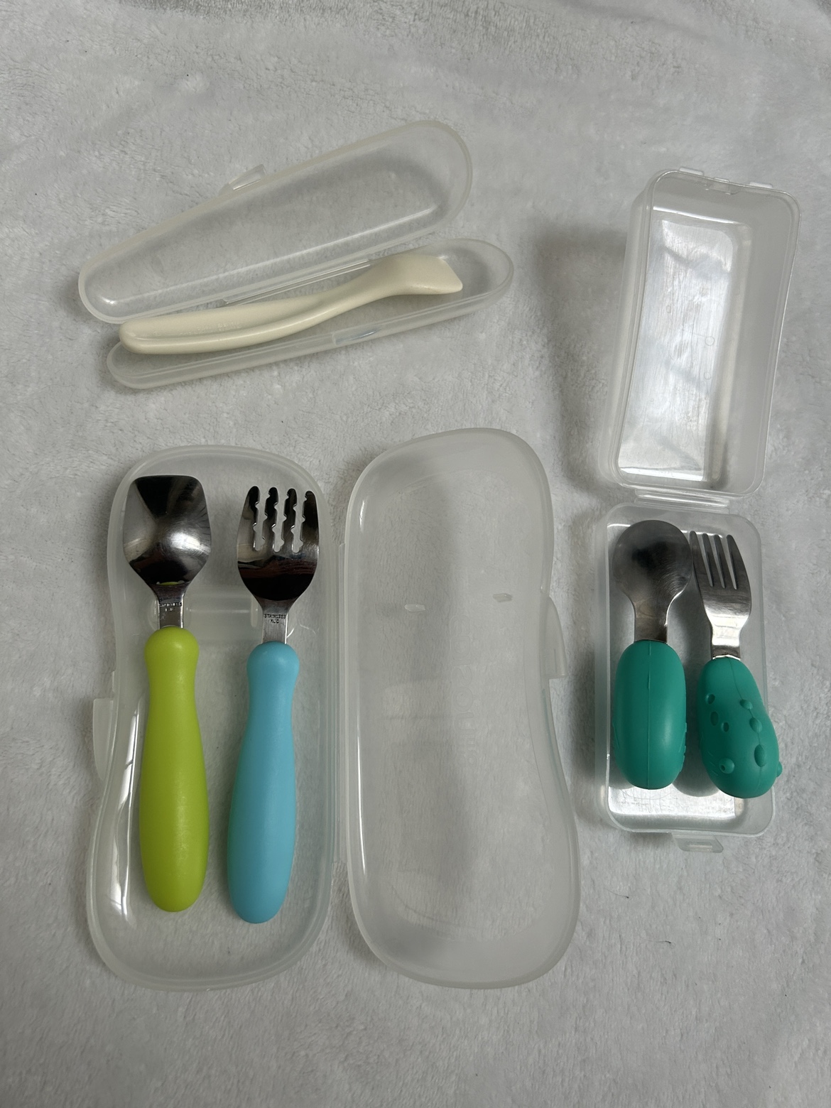 Baby spoon and fork with case, take everything for $5 - photo 2
