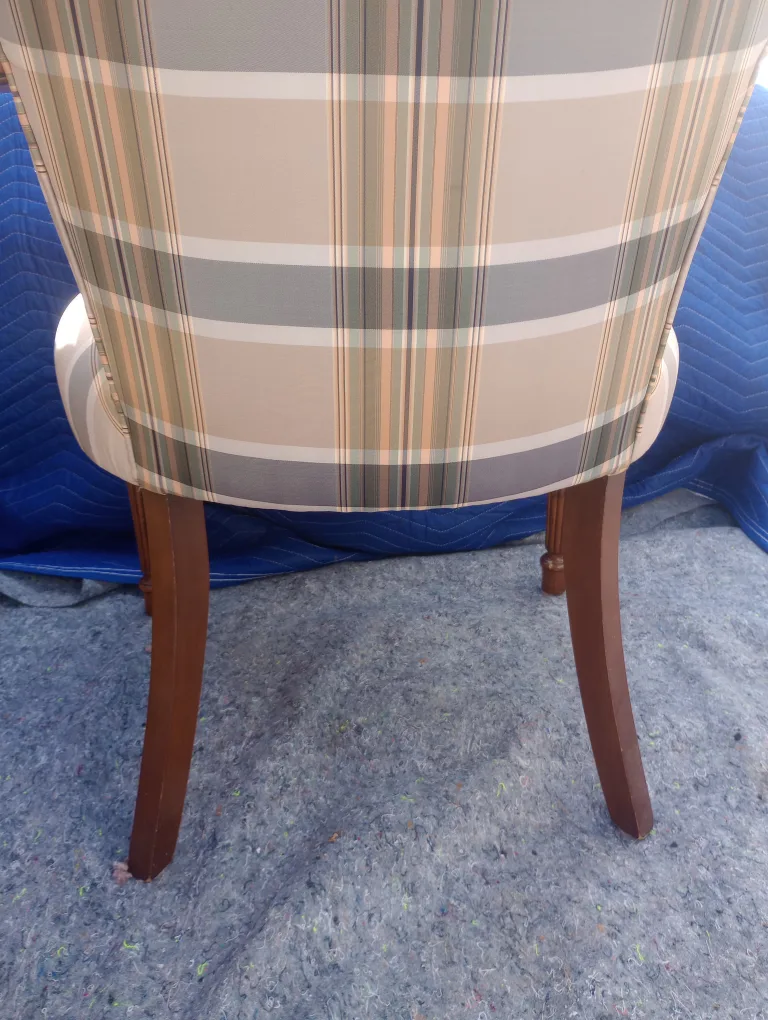 Armchair with Plaid Upholstery image indicator(5)