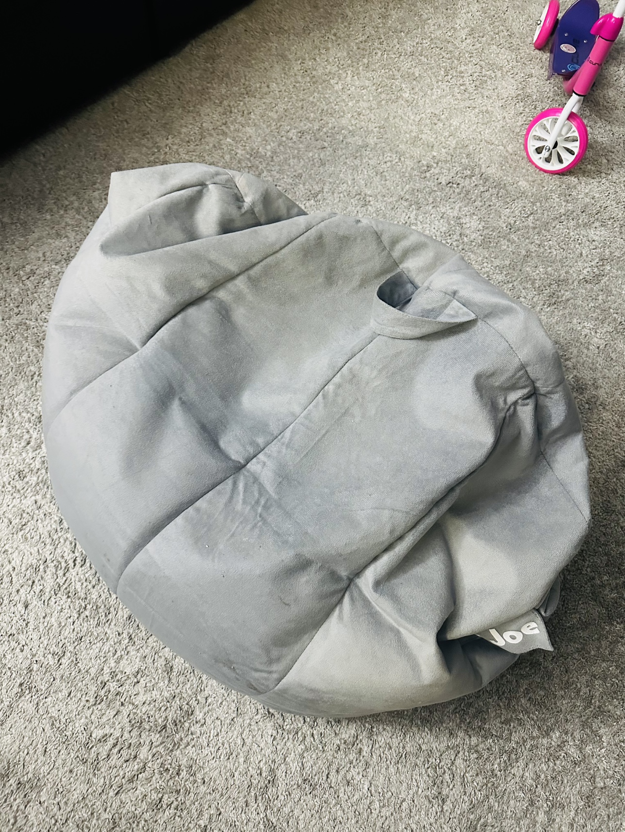 Gray Bean Bag Chair - photo 2