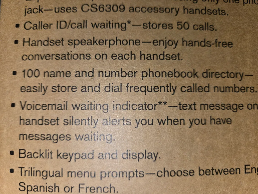 VTech CS Series Cordless Phone Set Expansion Headset & Base image indicator(2)
